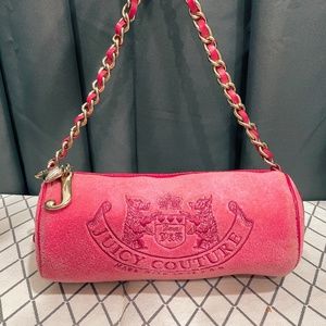 Authentic hot pink juicy couture barrel bag RARE!